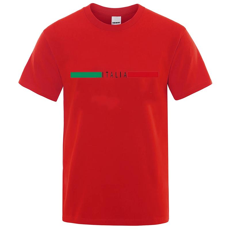 Italia Print Tshirt Men's Graphic Design O-Neck T-shirt Casual Comfy Tshirts For Summer Men's Clothing Tops For Daily Running