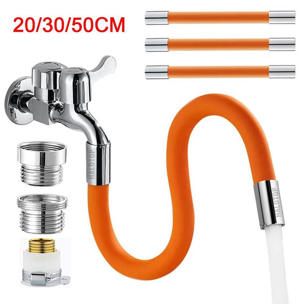 1Pcs 360° Rotating Lengthening Tube Wash Basin Flexible Hose Faucet Extender Pipe Kitchen Bathroom