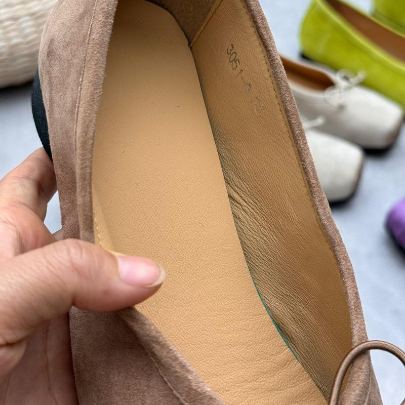 Кожаные балетки женские кожаные туфли Мэри Джейн на толстом каблуке с квадратной головкой