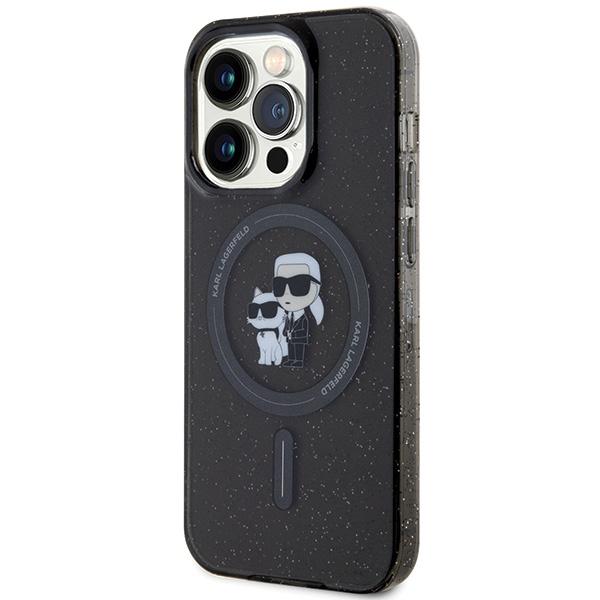 Karl Lagerfeld KLHMP15LHGKCNOK iPhone 15 Pro 6.1" black/black hardcase Karl&Choupette Glitter MagSafe