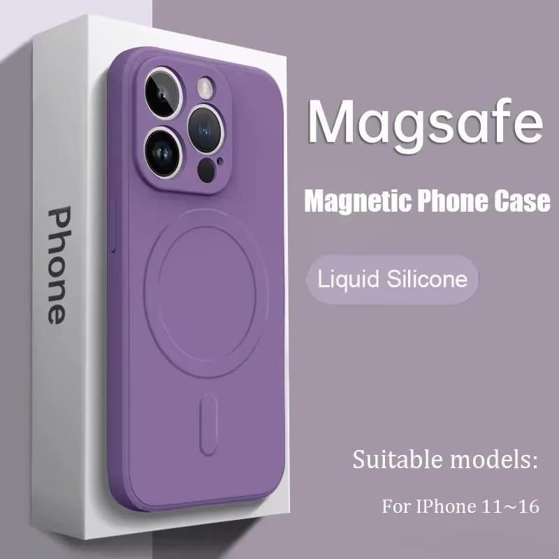Для iPhone 17 Pro Max 17 Air 17Pro Чехол Магнитная крышка для Mag-safe Жидкий силикон Бархатная подкладка Всесторонняя защита камеры Накладка