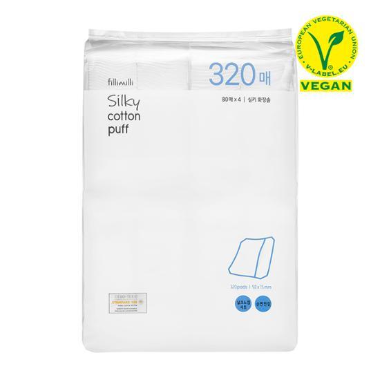 [Large Capacity]Filimili Silky Cotton Pad 320P, Korean Cosmetics