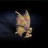 Blucome Vintage Alloy Angel Butterfly Wings Fairy Brooches For Women Brooch Enamel Anti-glare Pins Angel Designer Jewelry Gift