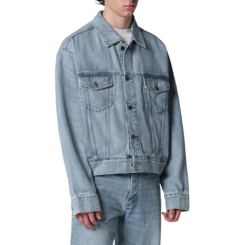 Fear of God Essentials Классическая джинсовая куртка Классический синий Унисекс Верхняя одежда 202SP264431F