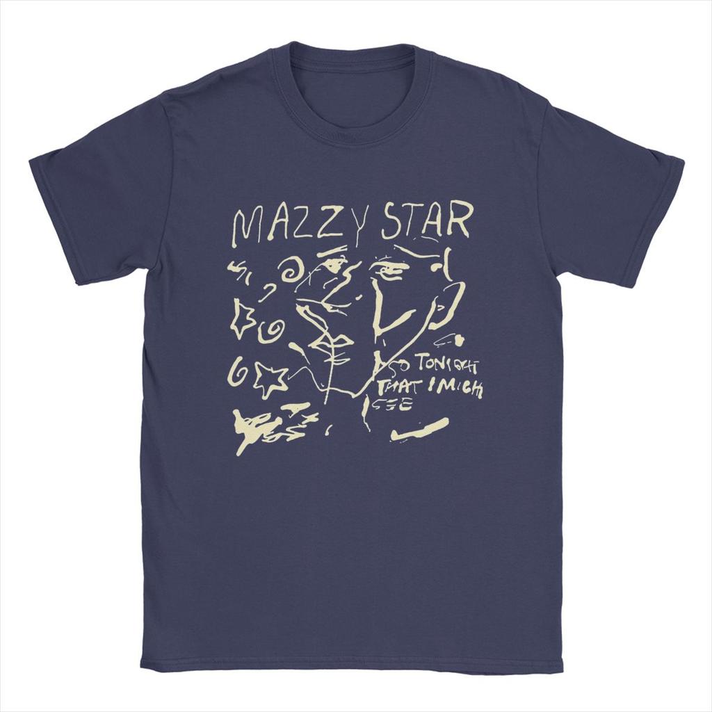 Мужская футболка Mazzy Star Leisure Cotton Tee Shirt Short Sleeve Band Music T Shirts Round Neck Clothes Classic