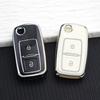 ТПУ чехол для ключа автомобиля для Volkswagen Vw Polo Golf Passat Tiguan Beetle Caddy 2/3 кнопки Чехол для ключа для Skoda Octavia Seat Leon Altea