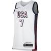 Баскетбольная майка USA Olympic Series SS24 Dri-FIT Kevin Durant Comfortable без рукавов с логотипом для баскетбола мужская майка белая NN201911313-USA