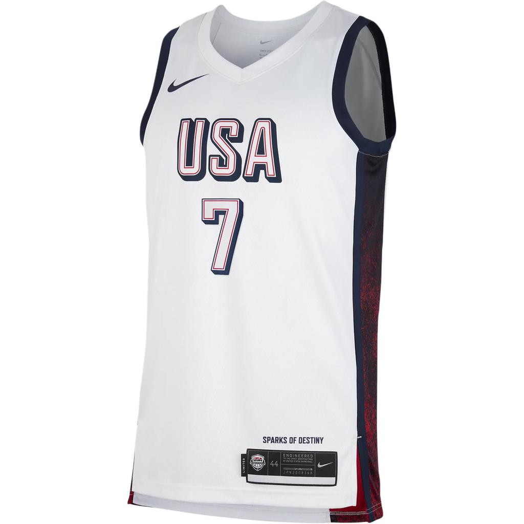 Nike Баскетбольная майка USA Olympic Series SS24 Dri-FIT Kevin Durant Comfortable без рукавов с логотипом для баскетбола мужская майка белая NN201911313-USA
