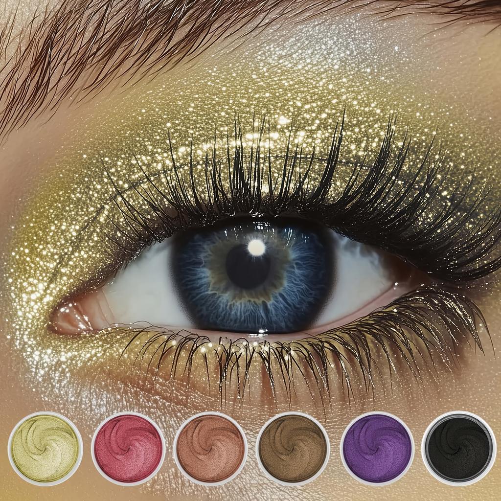Яркие блестящие кремовые тени для век с кисточкой. Стойкие водостойкие неразмазывающиеся мерцающие тени для век, идеально подходящие для сценических вечеринок