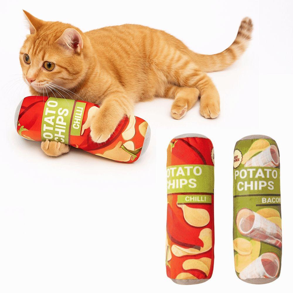 Bite-resistant Pets Squeaky Chew Toy Crisps Sounding Paper Toys New Potato Chip Cat Toys