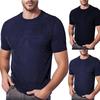 Men's Shiny Top, Transparent Mesh See-through Round-neck Short-sleeved T-shirt