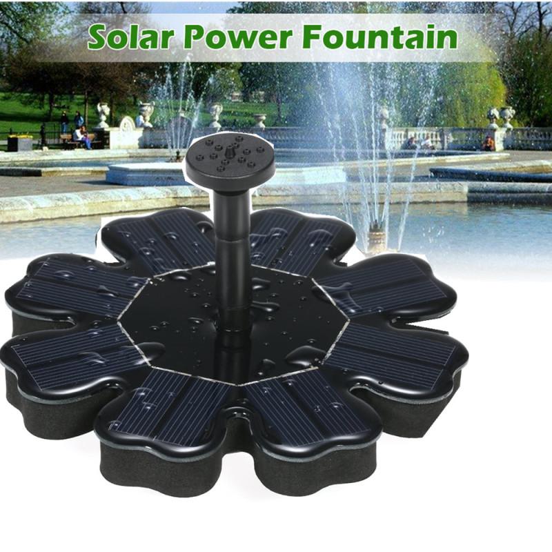 Плавающий солнечный фонтан в форме цветка, водяной насос для наружного украшения сада, бассейна, птичьей ванны