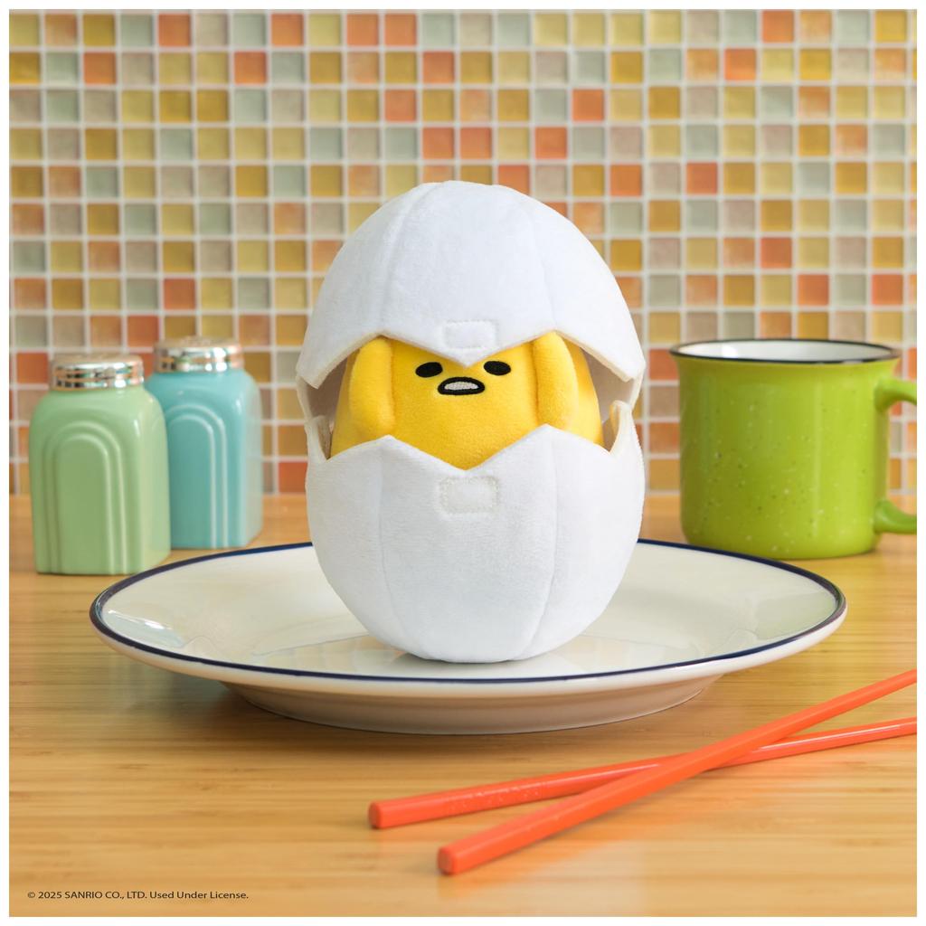 GUND Sanrio Gudetama Eggshell Plush Toy, 5-inch, Ages 1 Year and Up
