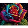 Frame Colorful Rose Diy Painting By Numbers Kits Flowers Picture Acrylic Paint By Numbers Starter Kit For Home Decors Art 40x50cm