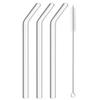 12mm High Borosilicate Glass Straw 4Pcs Reusable Eco Friendly Drinking Straws Set Bubble Tea Smoothies Bar Accessories