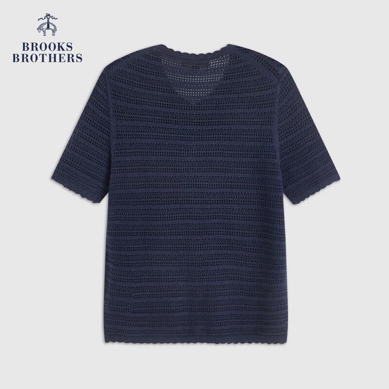 Женский вязаный топ Brooks Brothers Весна/Лето с ажурной вязкой в виде волн и вырезами
