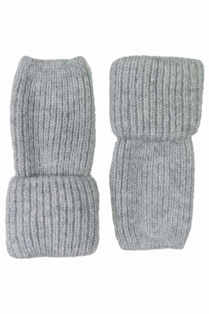 Alma Fingerless Mittens Gloves Color Gray
