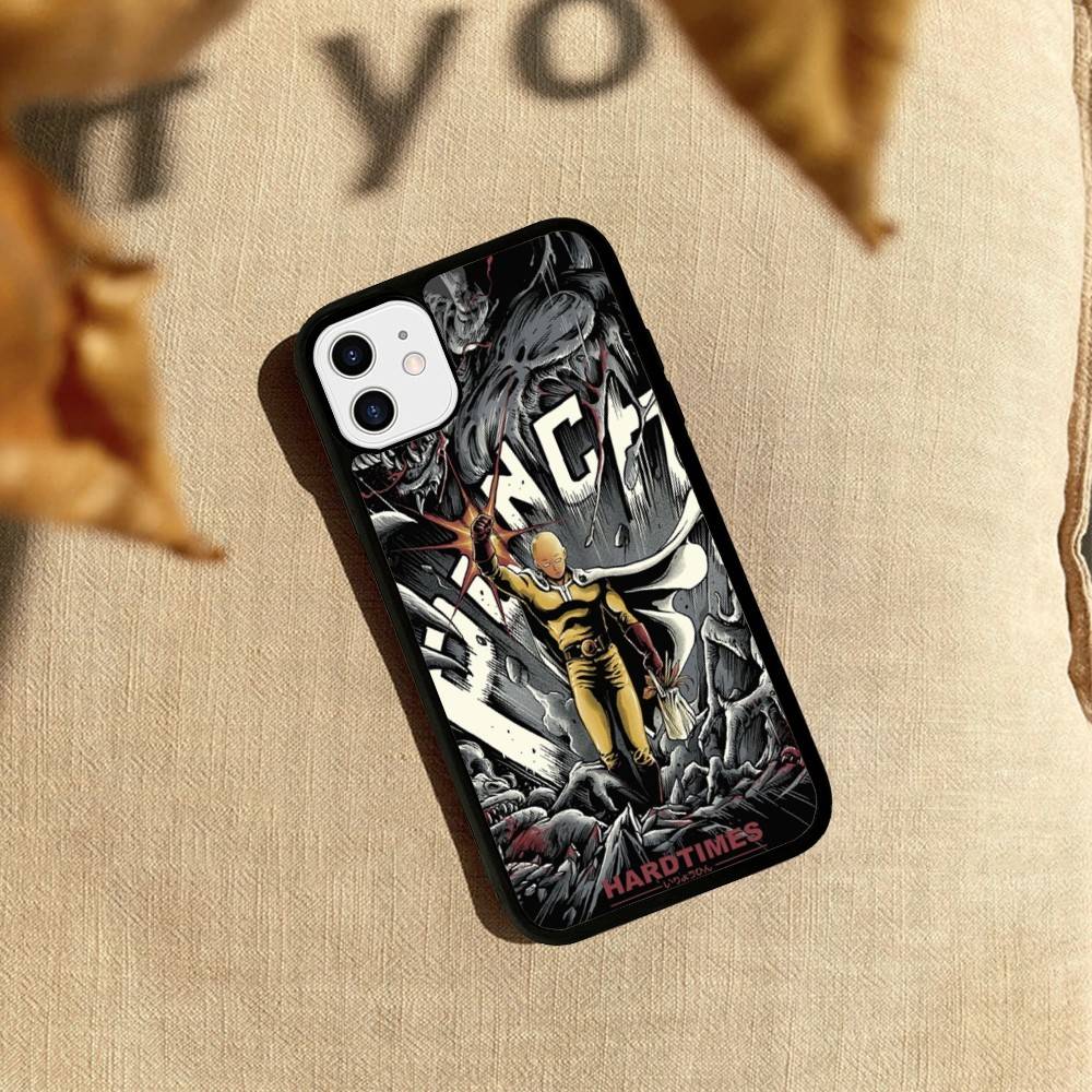 Аниме One-Punch Man Для iPhone 17 16 15 14 13 12 11 Pro Max Plus Ударопрочная задняя крышка телефона из ПК+ТПУ