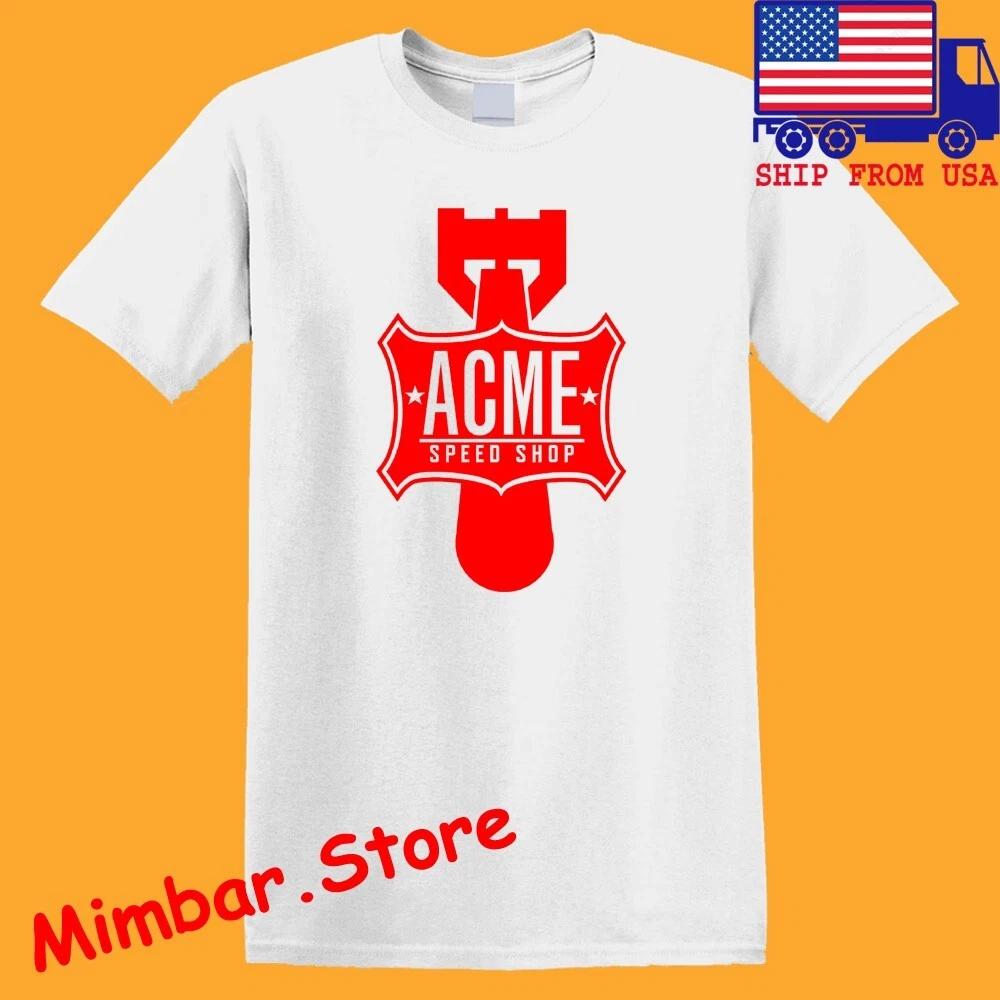 ACME Speed Shop Men's White Size S-5XL