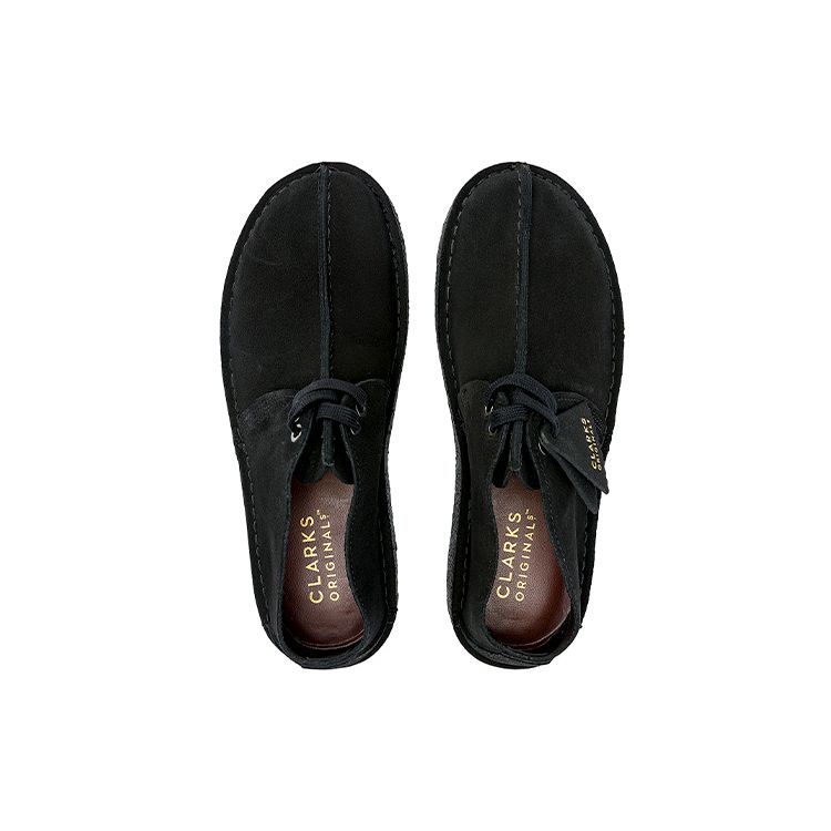 Clarks Кожаные Винтажные Ботильоны на Шнуровке Мужские ботинки Черные 261554867