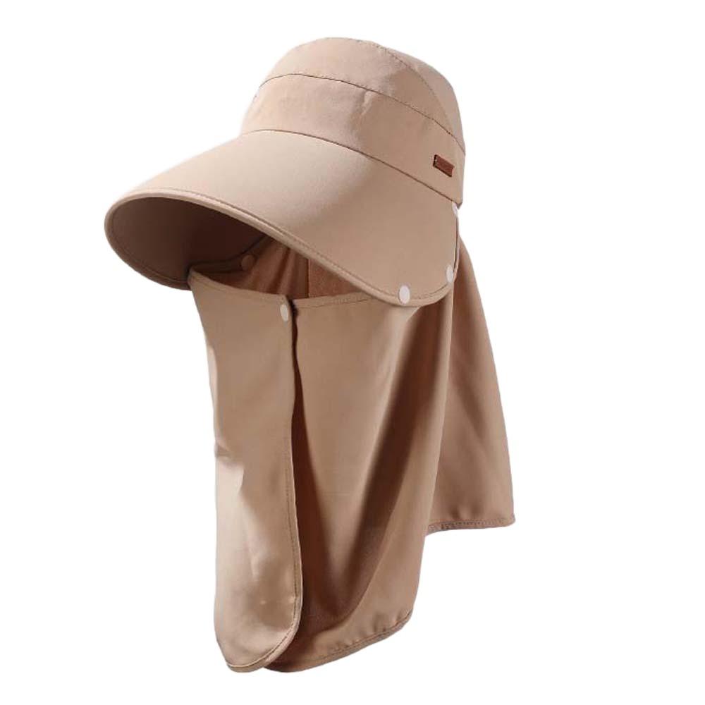 Кепка-козырек с широкими полями, защита от УФ-лучей, однотонная, шляпа с защитой шеи, маска, шляпа для сбора чая, лето