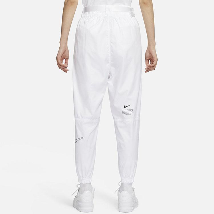 Nike Спортивные тканые брюки с регулируемой талией и логотипом, женские брюки белого цвета DJ8997-100