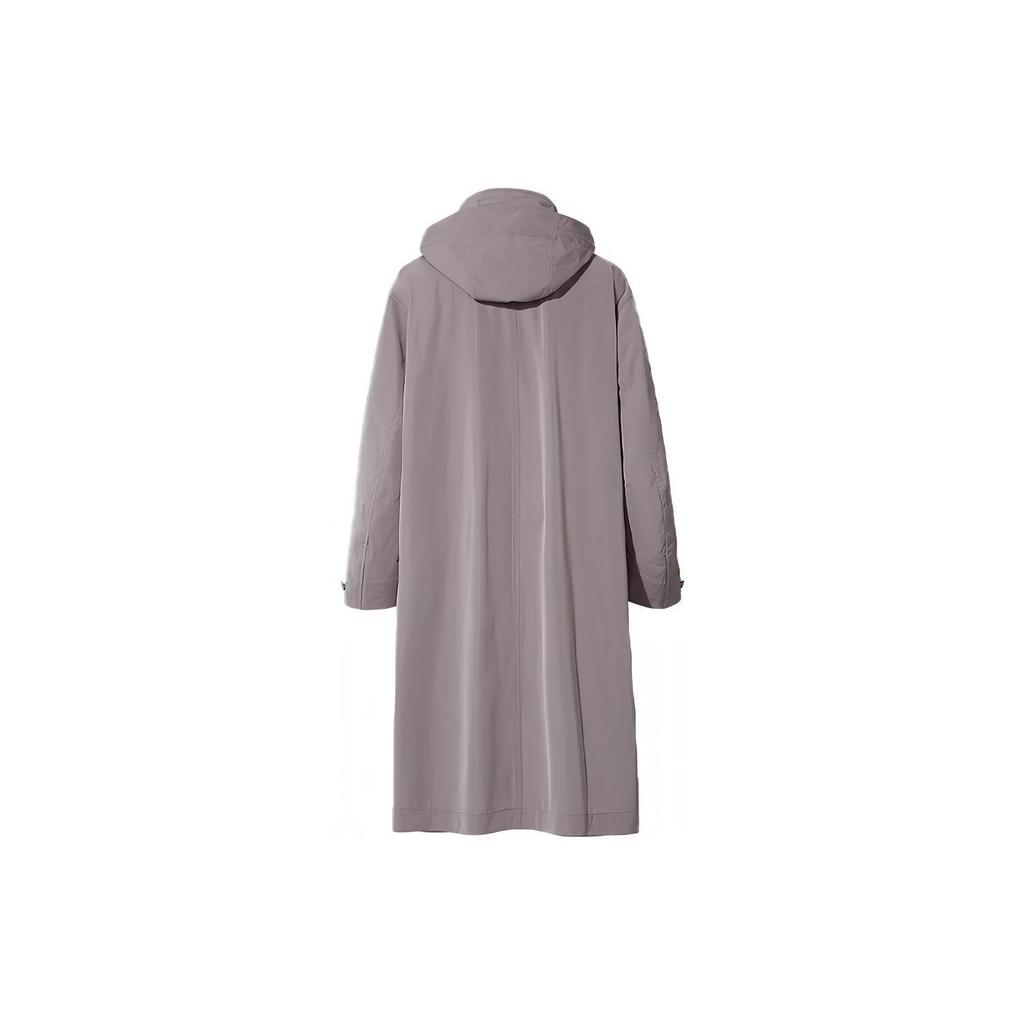 Uniqlo X Jil Sander Сотрудничество Свободный крой Длинное пальто с капюшоном Мужские пальто Дымчато-серый 440367-04