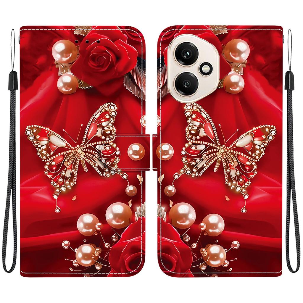 Чехол-книжка из искусственной кожи ручной работы для Honor 400/Honor 400 Pro/Honor 400 Lite Lite, противоскользящий, противоударный чехол с ремешком на запястье и дизайном в виде сердца/розы/кошки