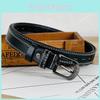 Womens Hollowout Needle Buckle Belt Versatile Decor Pu Leather Korean Casual