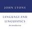 Книга Language And Linguistics by Lyons, John - Paperback