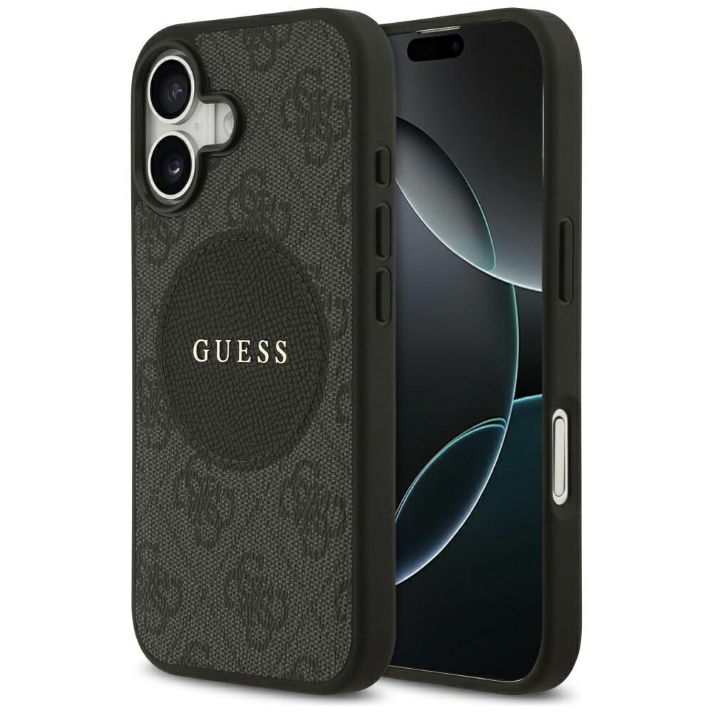 Guess 4G Circle Classic Logo MagSafe case for iPhone 17 black