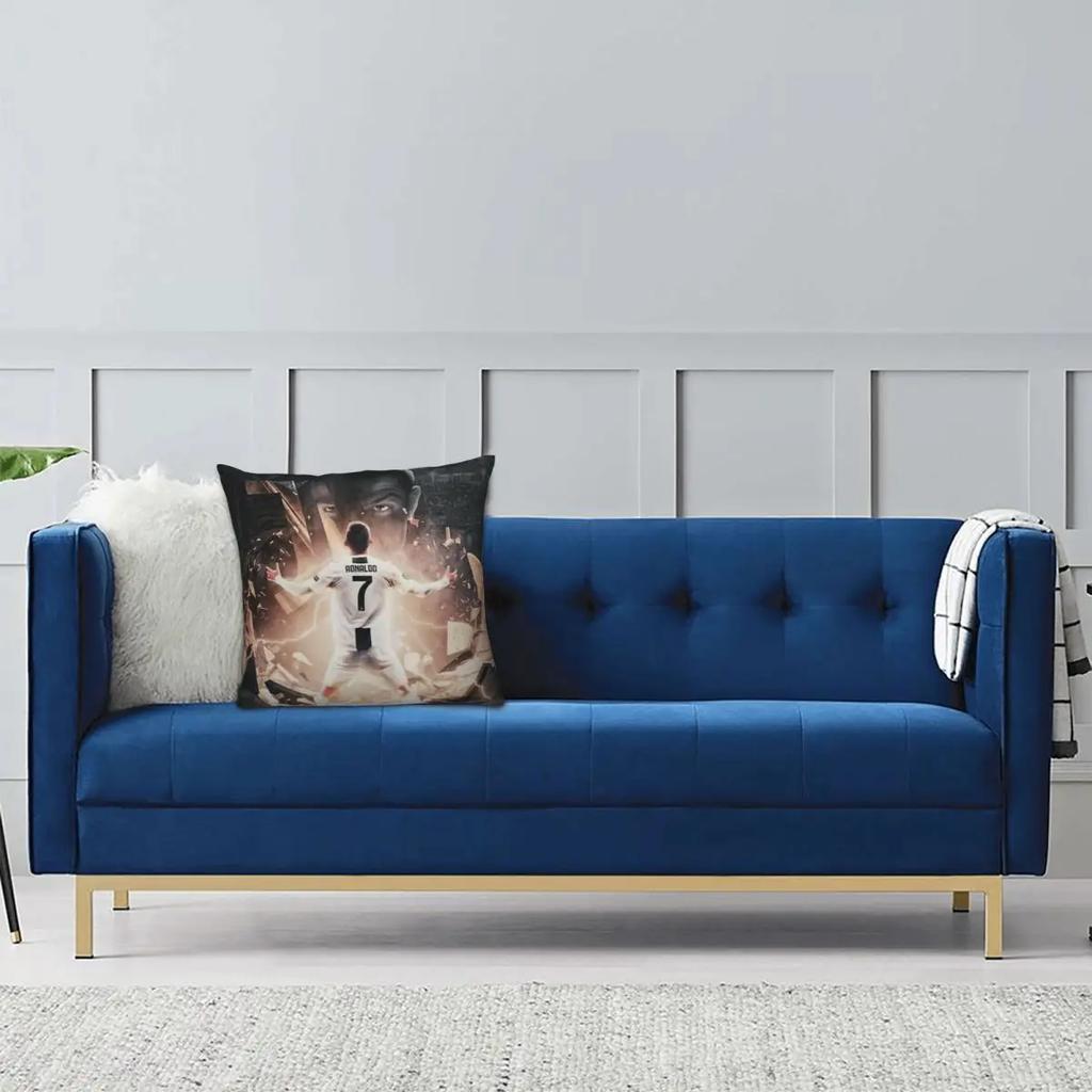 Ronaldo Football Soccer Pillowcase Soft Polyester Cushion Cover Decorative Pillow Case Cover Home Zippered