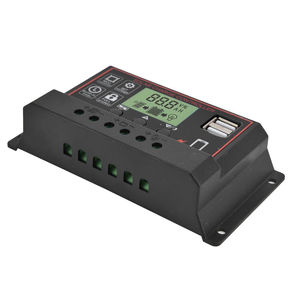 Умный контроллер заряда Двойной USB Солнечная панель Аккумулятор PWM Оборудование для контроля заряда 12 24В20А