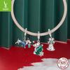 Yinziyun S925 Sterling Silver Small Bell Pendant Christmas Necklace