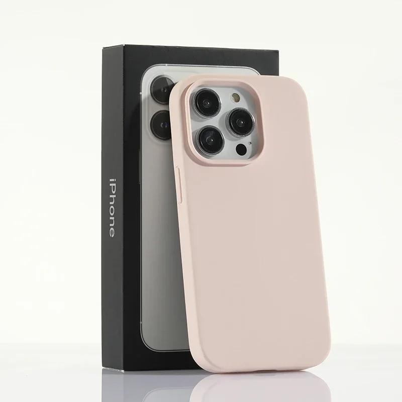 Luxury Liquid Silicone Case for Apple iPhone 16 15 Pro Max Candy Color Full Protective Cover for iPhone 14 13 12 11  Pro Max XR X XSMax