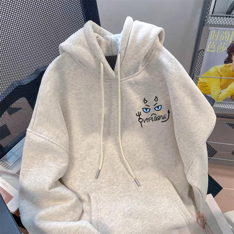 Unisex Oversized Hooded Sweatshirt Casual Streetwear Pullover Men Women Soft Milk Silk Fabric