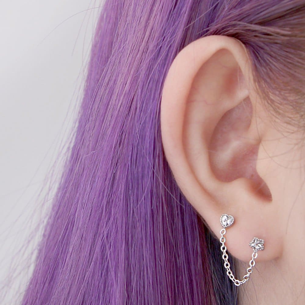 [1+1] Surgical Piercing Cupid Chain (Choose 1 of 2) (Single Side Sale)