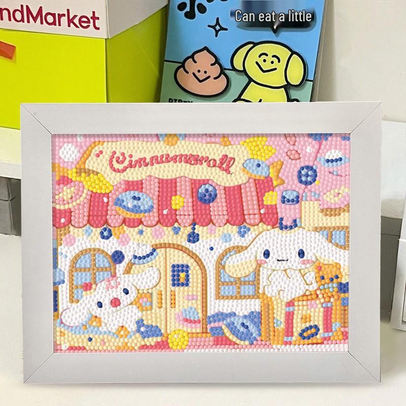 Набор для 5D-алмазной вышивки Sanrio в рамке – Образовательная игрушка для детей