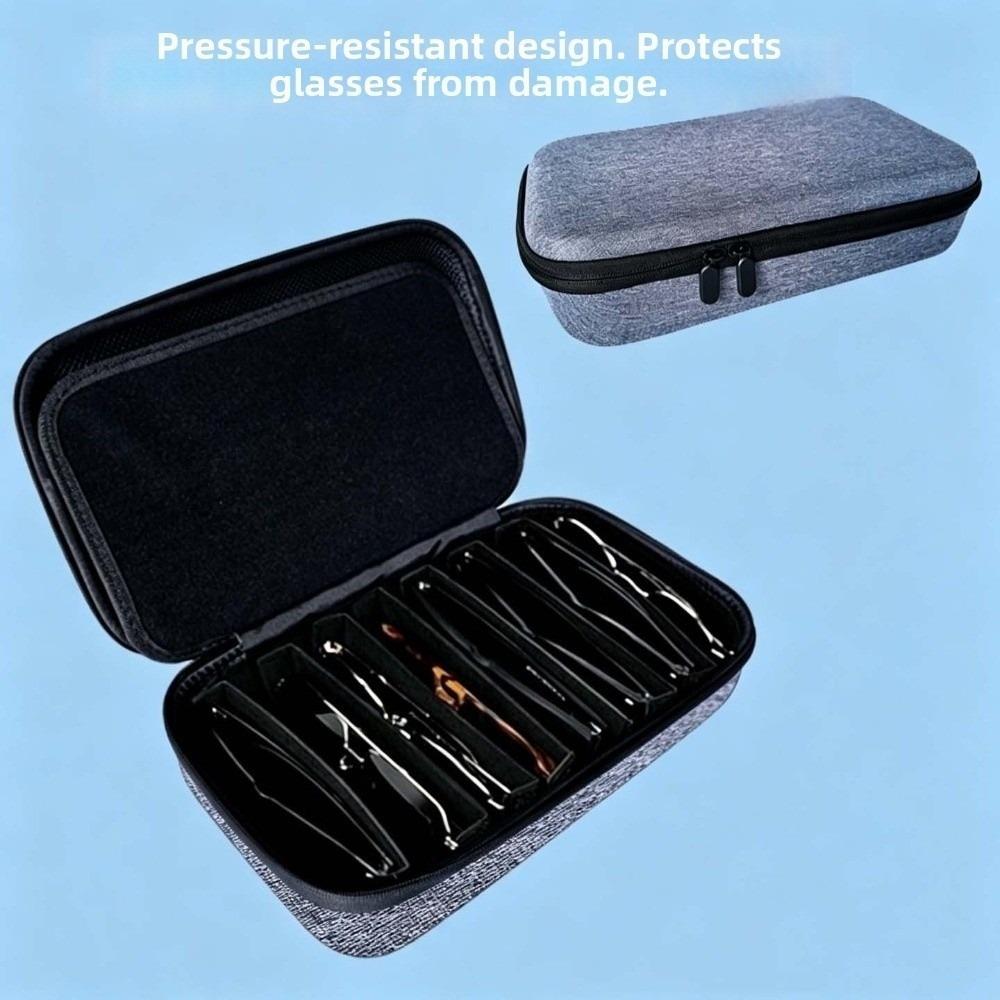 Inner Mesh Pocket EVA Hard Glasses Case Hard Shell 8 Slots Organizer Bead Crafts Lovers