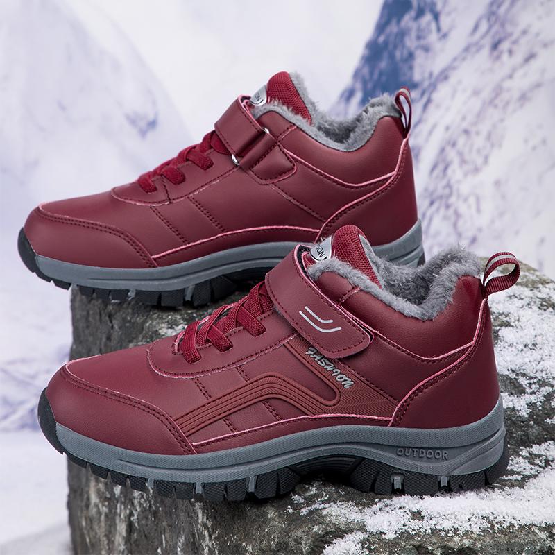 MCTIN Ботинки, женские водонепроницаемые зимние кожаные туфли, ботильоны, мужские зимние походные ботинки