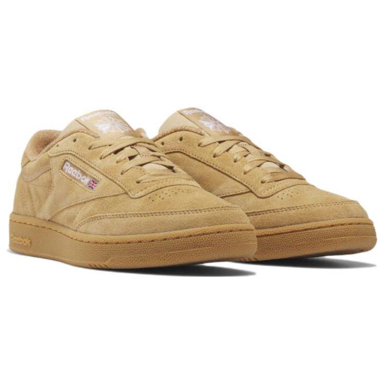 Reebok Club C 85 Нескользящие прочные низкие кроссовки унисекс коричневые IF9921
