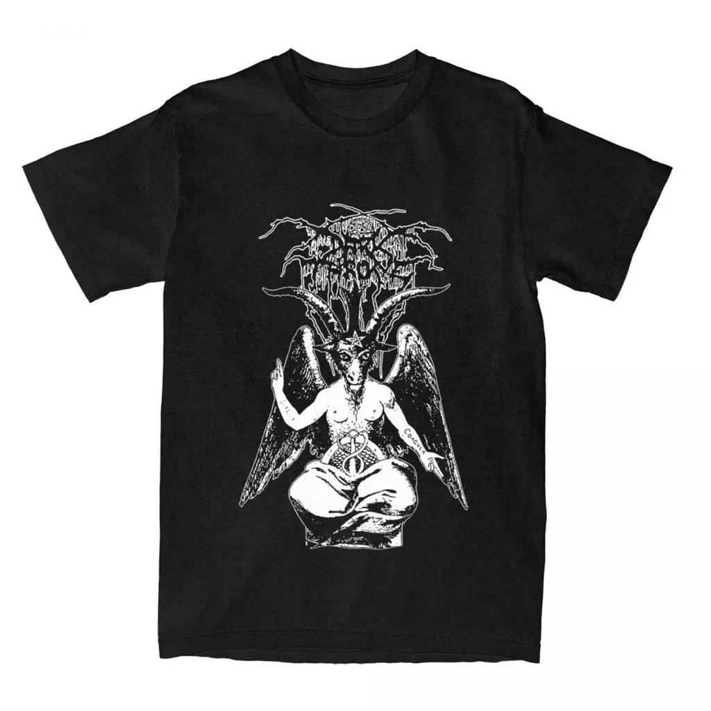 Darkthrone Band Death Metal Accessories Футболка для мужчин и женщин Винтажная футболка из чистого хлопка с круглым вырезом и коротким рукавом Одежда больших размеров
