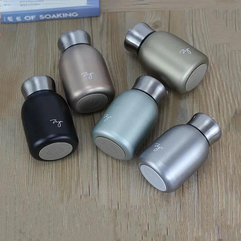 300ml Portable 304 Stainless Steel Liner Thermos Cup Fashion Mini Coffee Vacuum Flasks Lovely Travel Water Bottle with Lid Cups