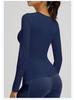 Women's Slim-Fit Long-Sleeve Yoga and Running Top