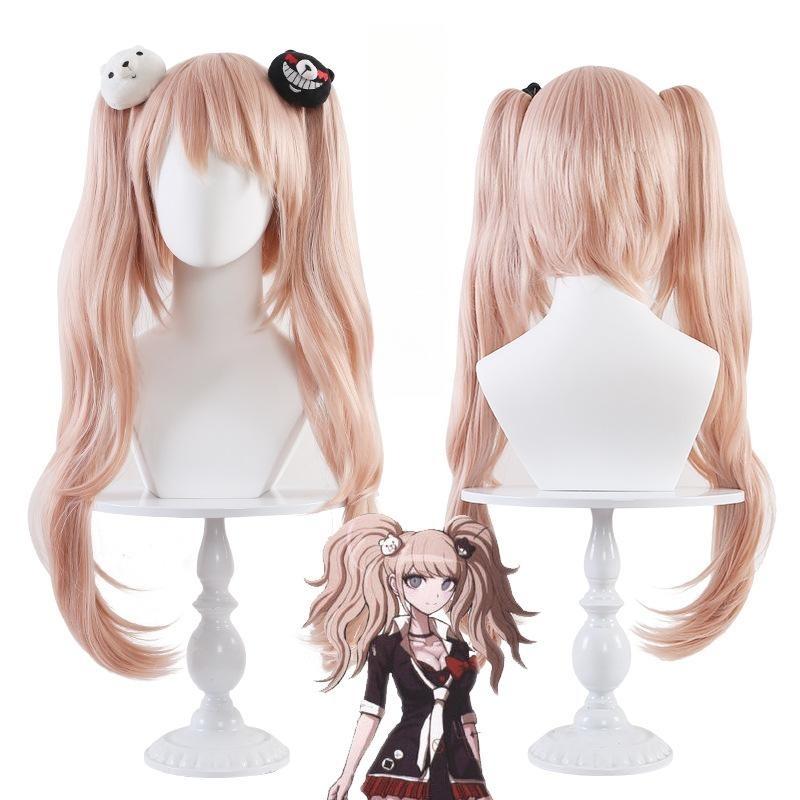 Аниме Danganronpa Enoshima Junko, униформа для косплея, рабочая одежда для кафе, короткая юбка, парик с двойной косой, карнавальные костюмы на Хэллоуин