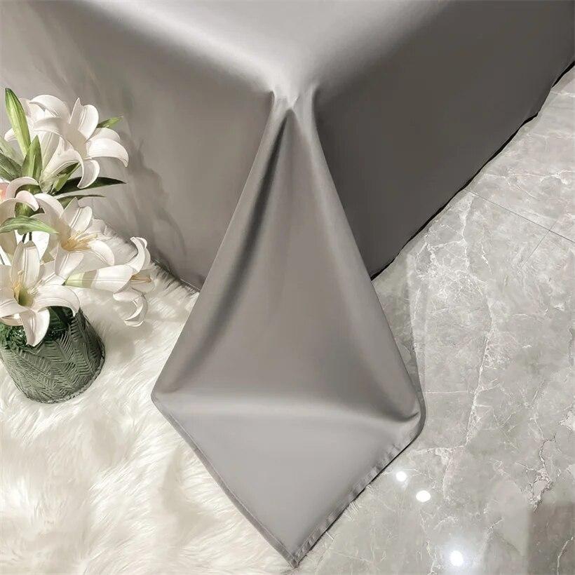 1 шт. простыни из египетского хлопка, плоские простыни, плотность нити 1000, шелковистое постельное белье, однотонное, 160/200/245/265 см, двойная королева, королевский размер