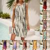 Women's Summer Casual U Neck Printed Sleeveless Dresses