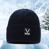 Унисекс зимняя вязаная шапка из утолщенного флиса теплая противоскользящая ветрозащитная однотонная высокоэластичная защита ушей для езды на велосипеде и катания на лыжах шапочка-бини головной убор