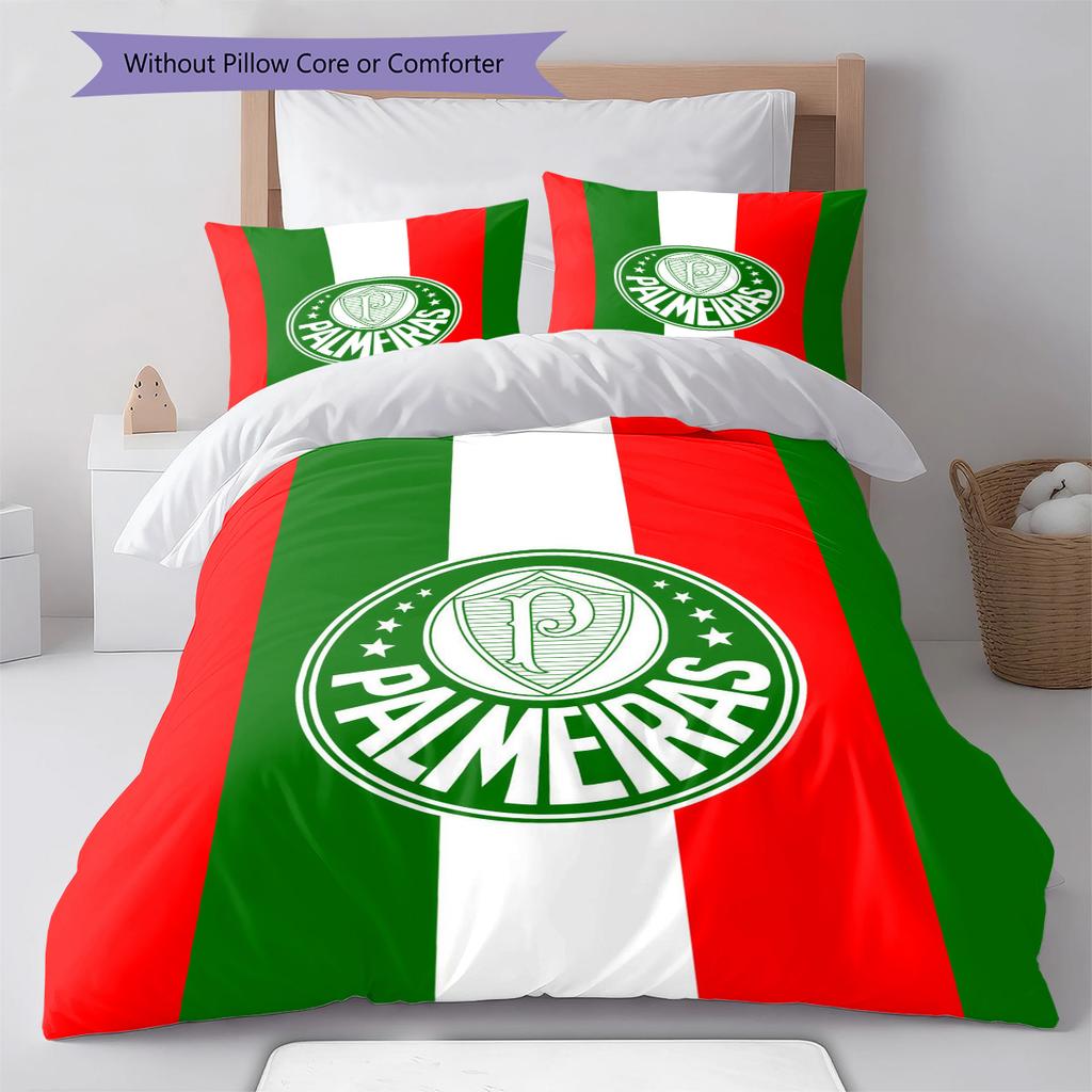 Palmeiras Pattern Bedding Set Quilt Cover Pillowcase Home Decor Gift (1 * duvet cover + 2 * pillowcase, without core)