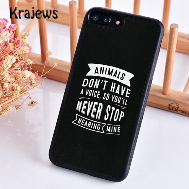Krajews Vegan Vegetarian Quote Phone Case Cover For IPhone 18 17 Air 16 15 14 plus 11 12 13 pro max coque Shell Fundas